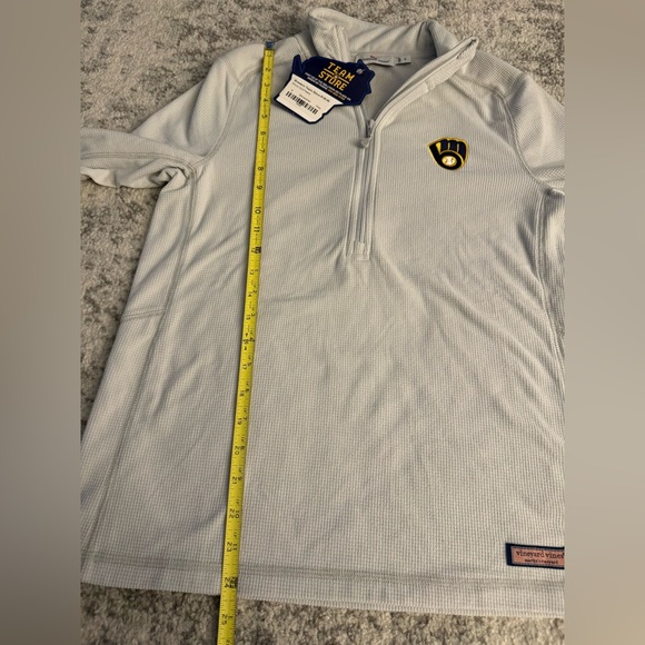 Vineyard Vines Women Brewers Grid Fleece Quarter Zip Pullover Size Small NWT - Picture 7 of 8
